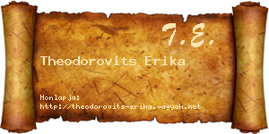 Theodorovits Erika névjegykártya